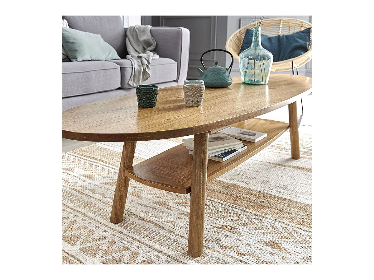 Table basse en mindi massif 160 cm