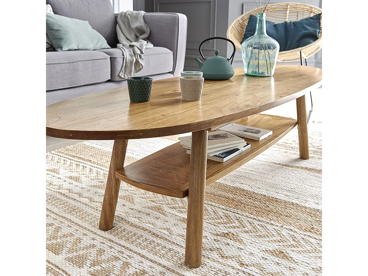 Table basse en mindi massif 160 cm