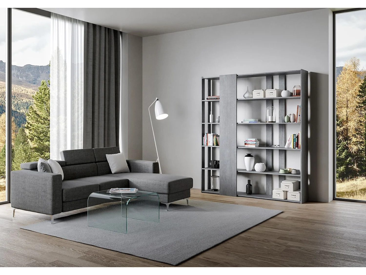 Estantería Kato D cemento