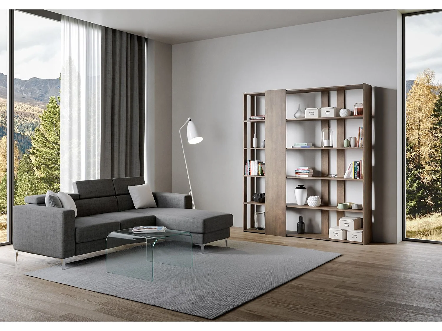 Bibliothèque Kato D noyer