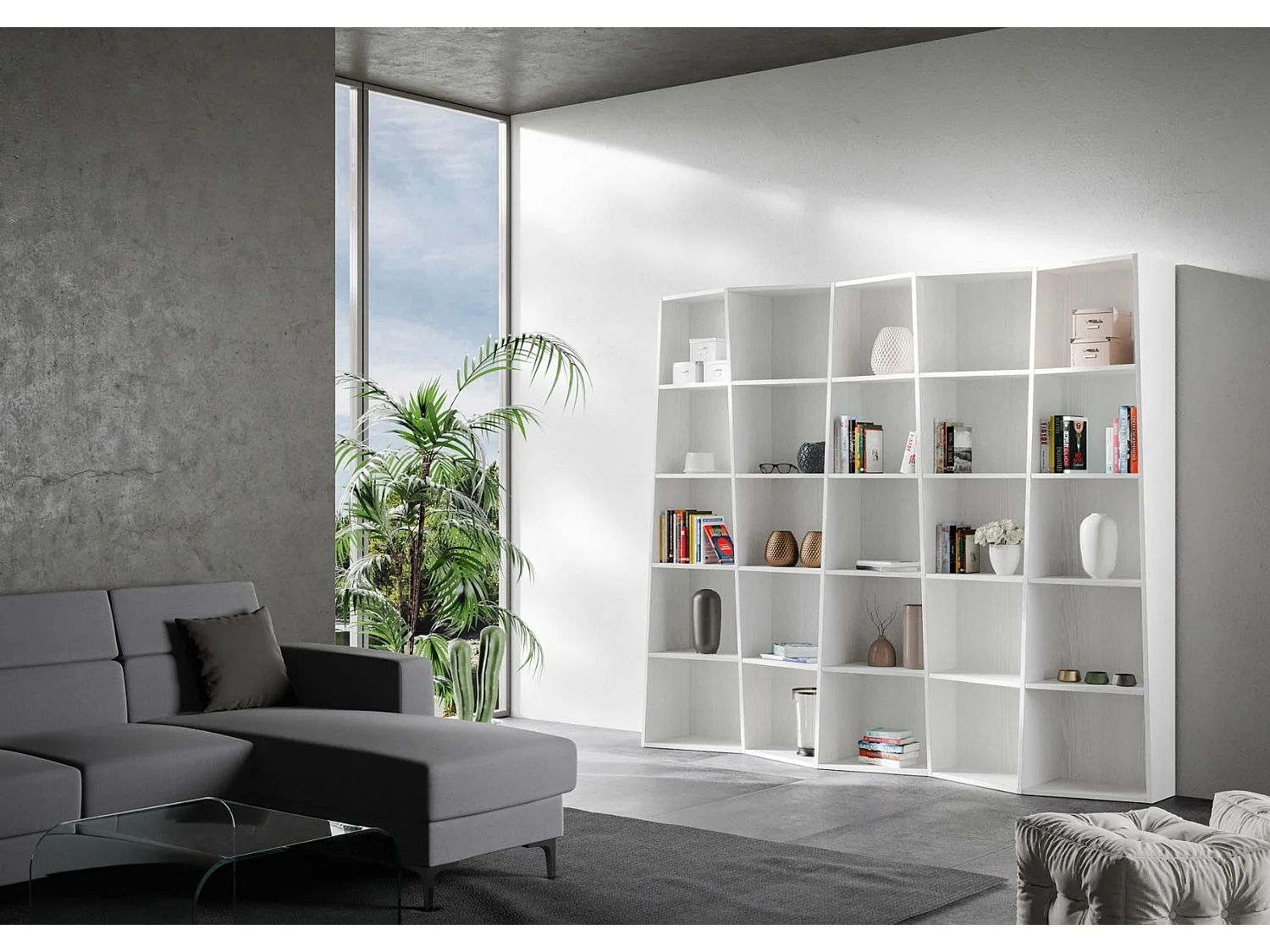 Bibliothèque moderne Trek 5 éléments frêne blanc
