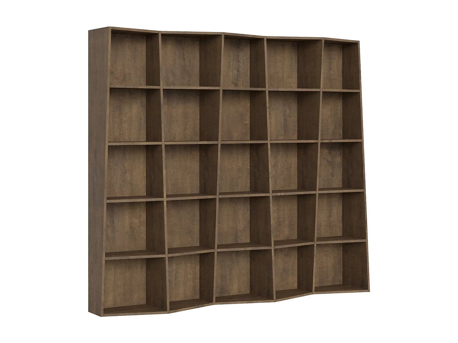 Moderne boekenkast Trek 5-modules Cement