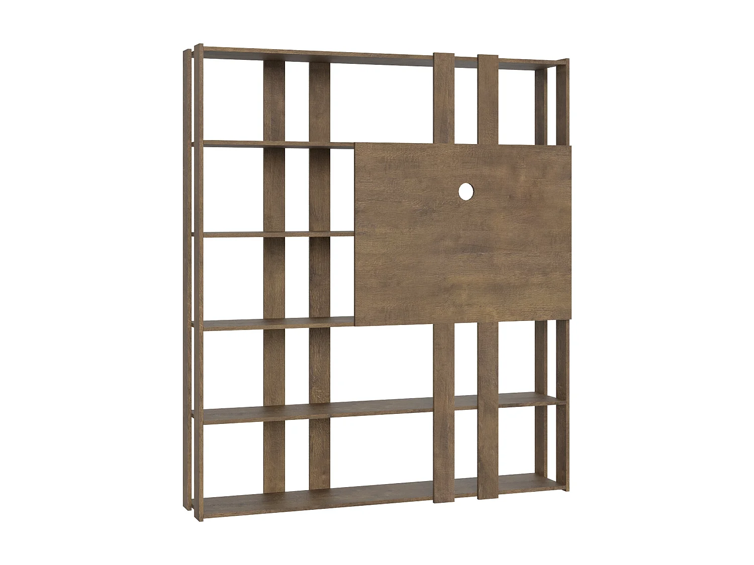 Bibliothèque avec support TV Kato N noyer