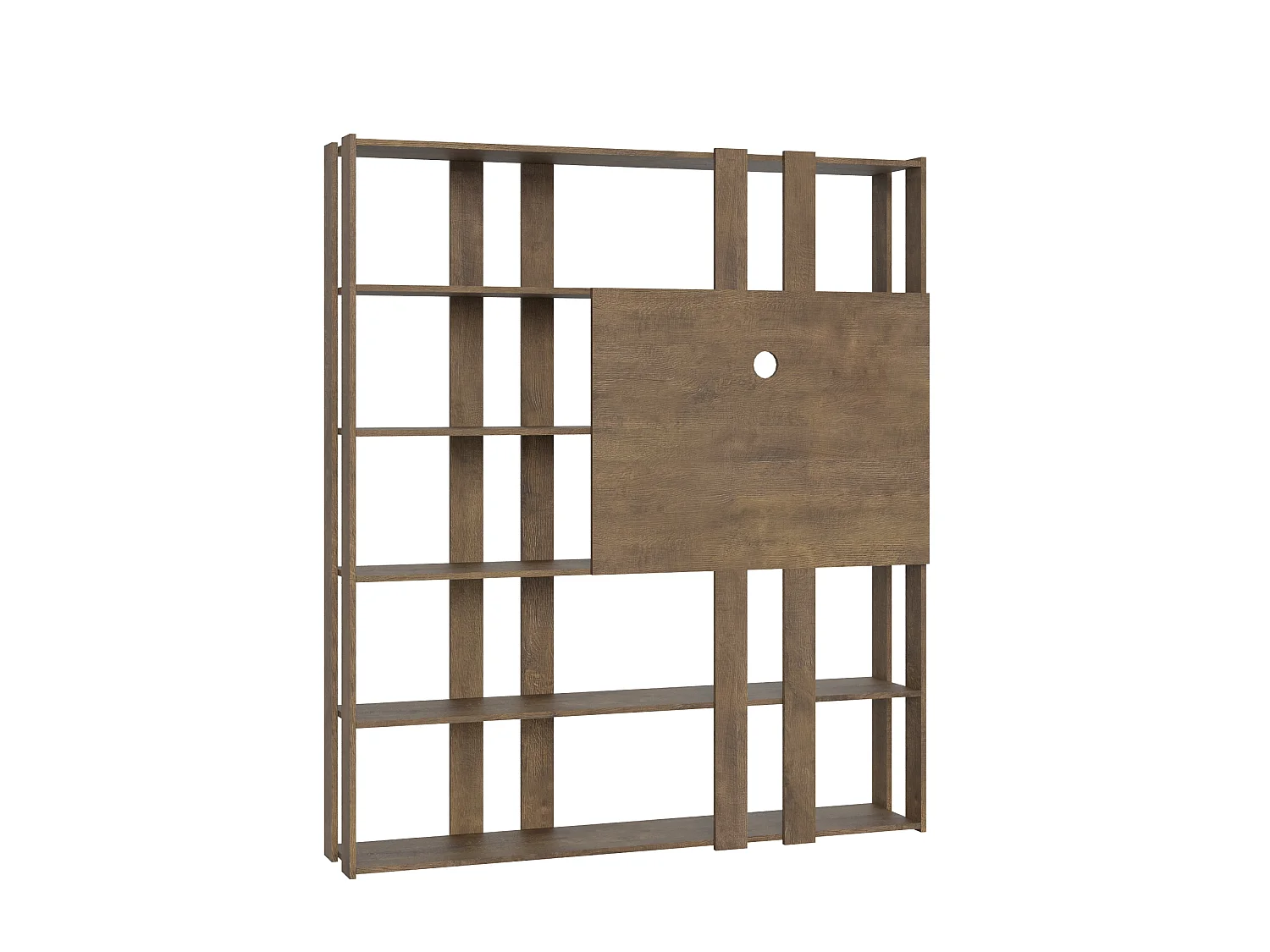 Bibliothèque avec support TV Kato N noyer