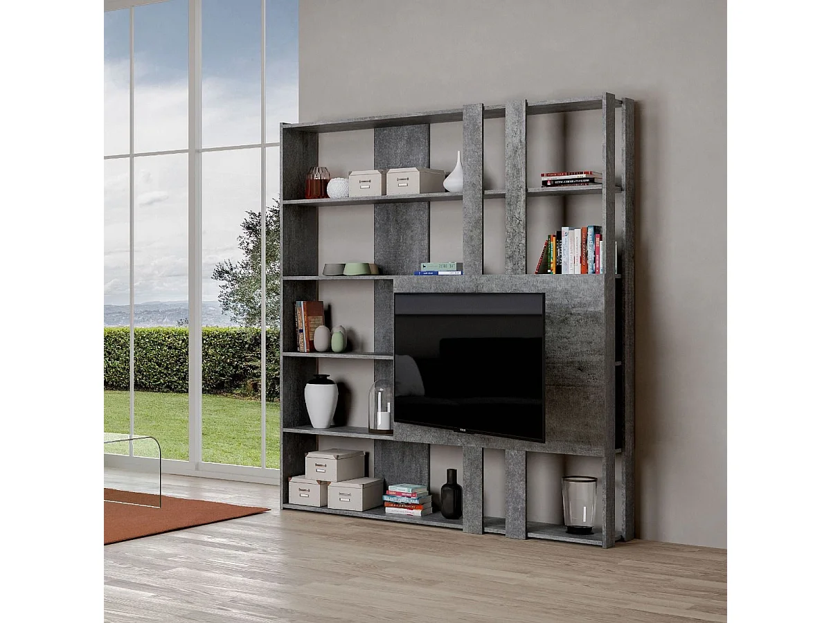 Kato M åben reol med beton TV-panel