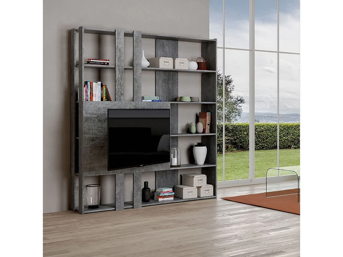 Kato M åben reol med beton TV-panel