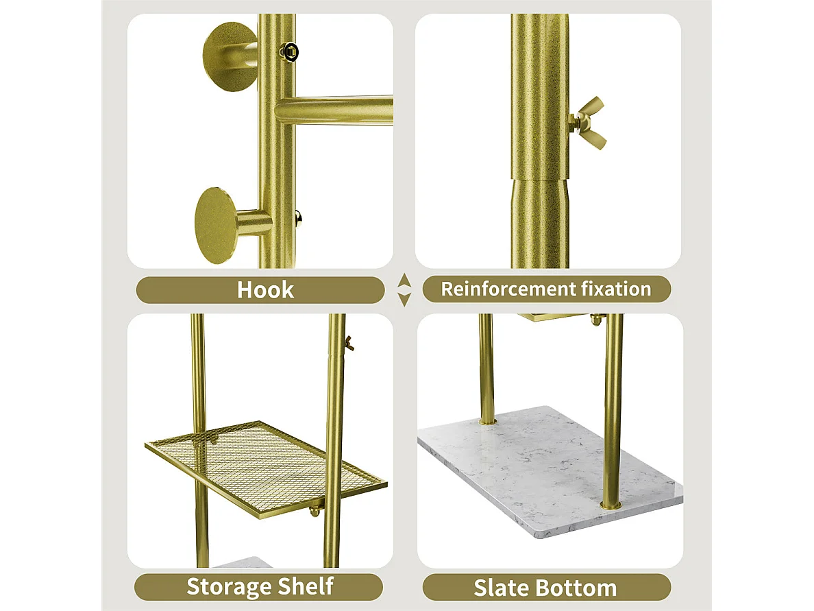 Garderobenständer für Schlafzimmer Metall Kleiderständer für Wohnzimmer Garderobe 50x30x175cm 50x30x175cm
