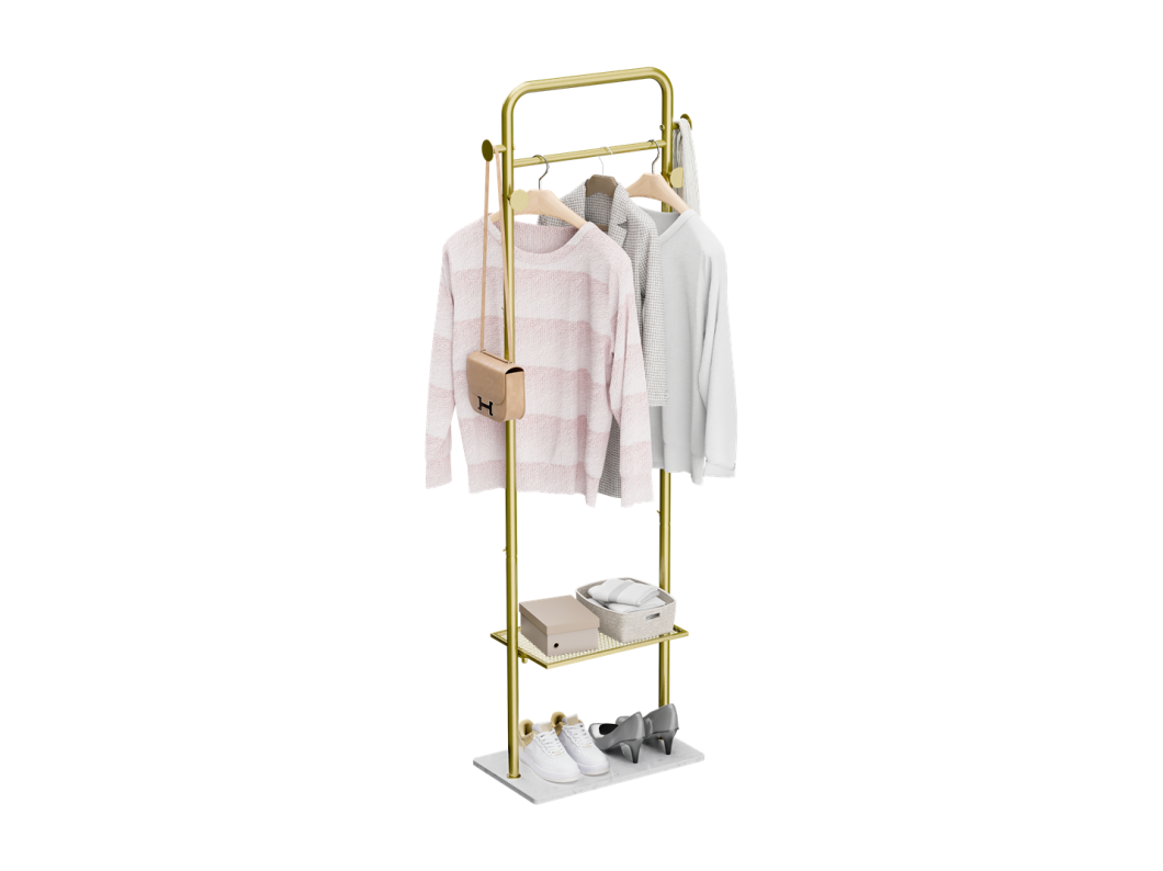 Garderobenständer für Schlafzimmer Metall Kleiderständer für Wohnzimmer Garderobe 50x30x175cm 50x30x175cm
