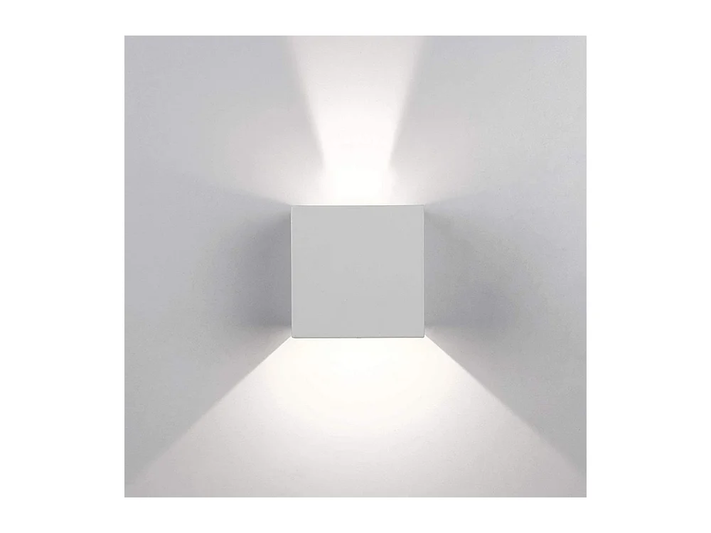 Cubetto IP54 6,5W LED wandlamp met verstelbare vinnen Donkergrijs