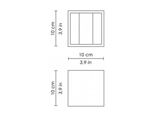 Cubetto IP54 6,5W LED-Wandleuchte mit verstellbaren Lamellen Dunkelgrau