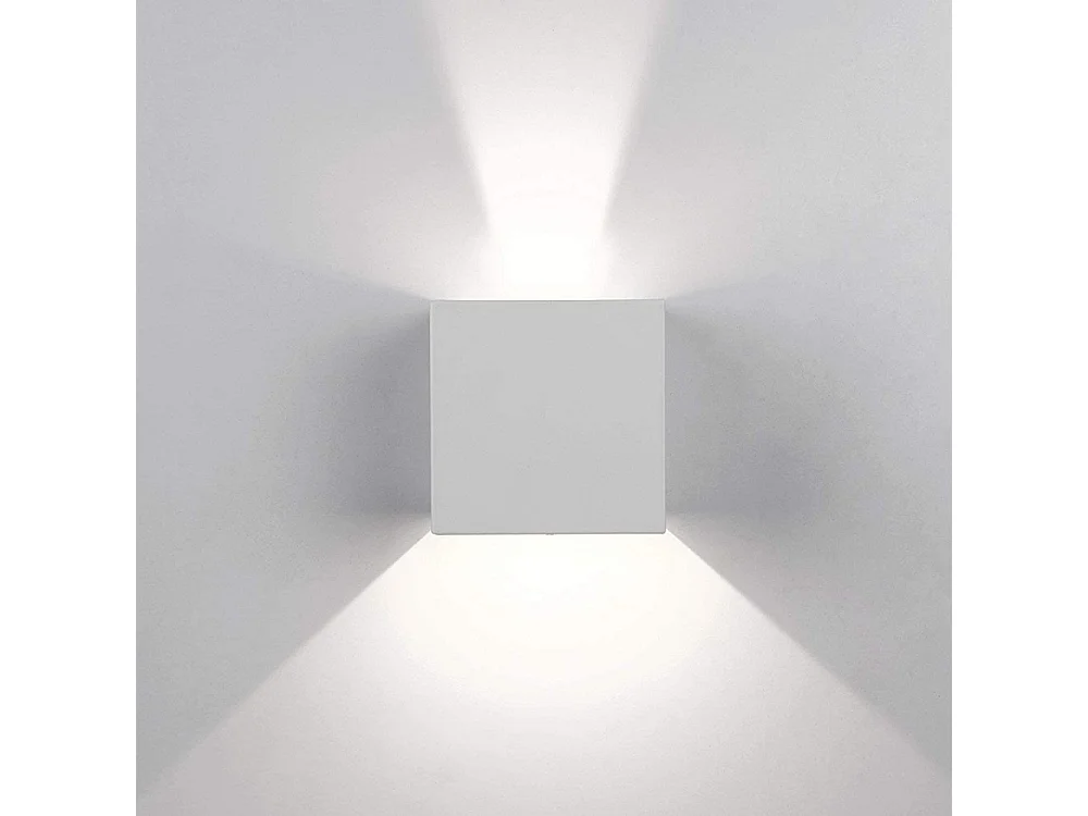 Cubetto IP54 6,5W LED-Wandleuchte mit verstellbaren Lamellen Dunkelgrau