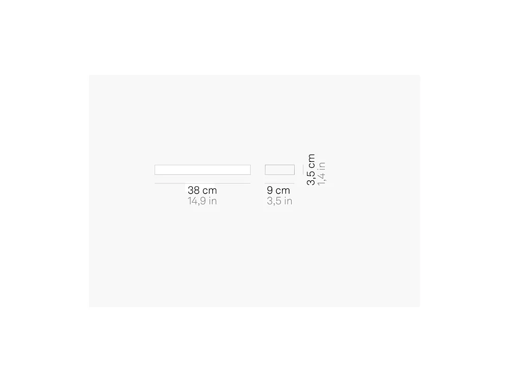 Streifen-LED-Wandleuchte 14 W 1574 lm 38 cm 3000 K weiß