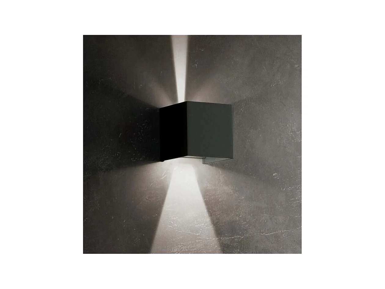 Applique LED Cubetto IP54 6,5W avec ailettes Corten orientables