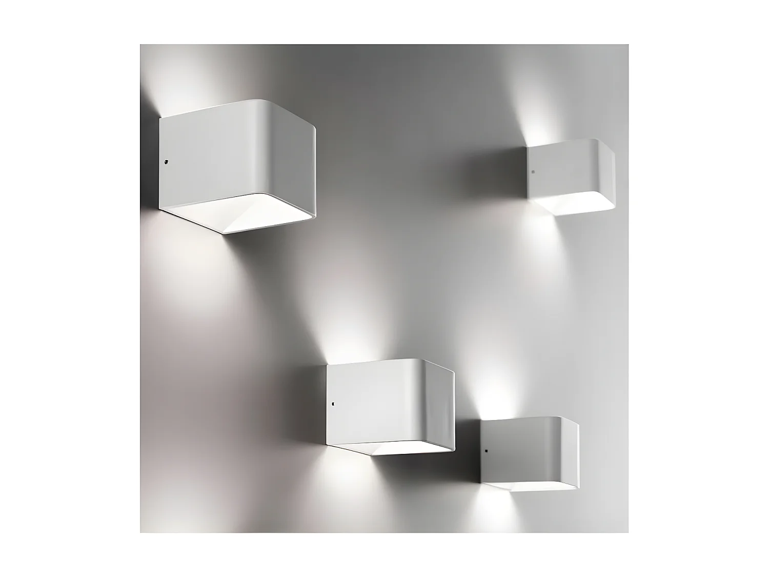 Cubetto IP20 5,6W weiße LED-Wandleuchte