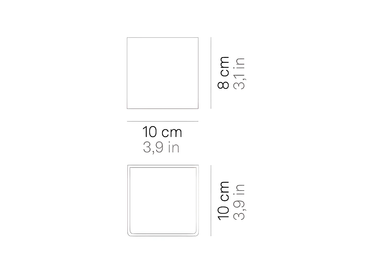 Cubetto IP20 5,6W weiße LED-Wandleuchte