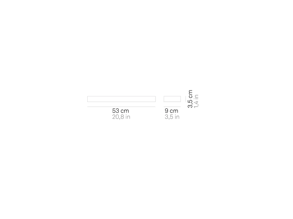 Streifen-LED-Wandleuchte 19 W 2084 lm 53 cm 3000 K weiß