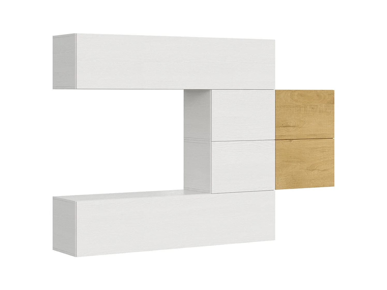 Wohnzimmerwandkomposition A24 L.234 H.160 P.39,2