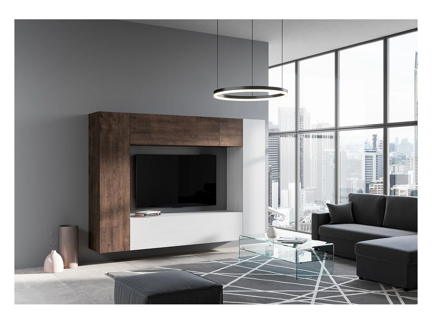 Wohnzimmerwandkomposition A06 L.254 H.173,6 P.39,2