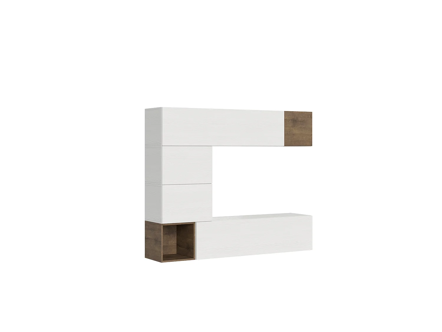 Composição de parede da sala de estar A11 L.194 A.160 P.39,2