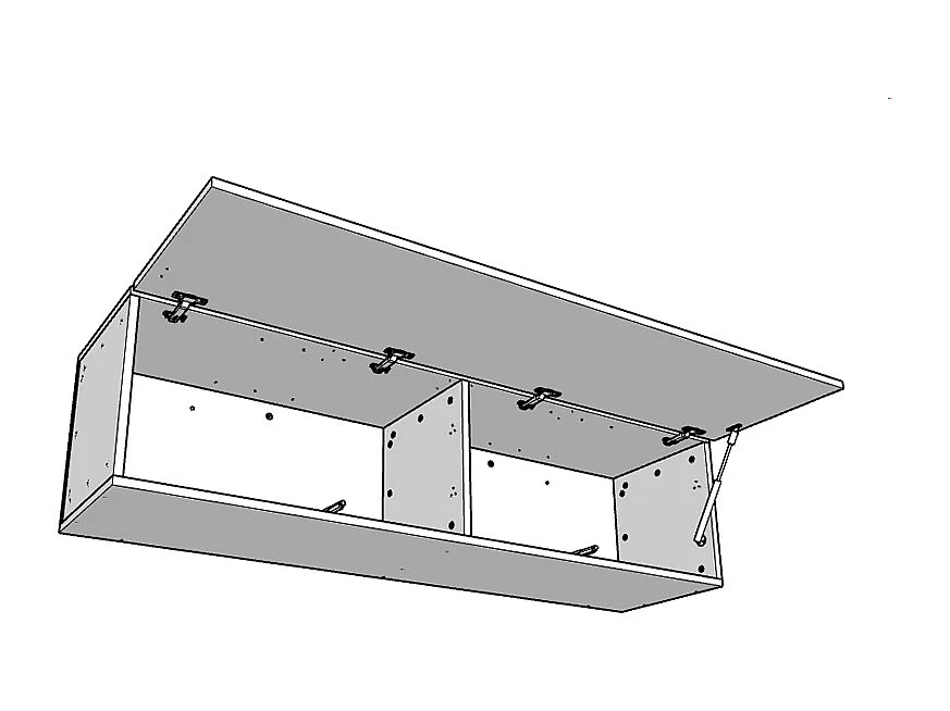 Élément mural Vasistas L.133.6 H.40 P.39.2 Noyer