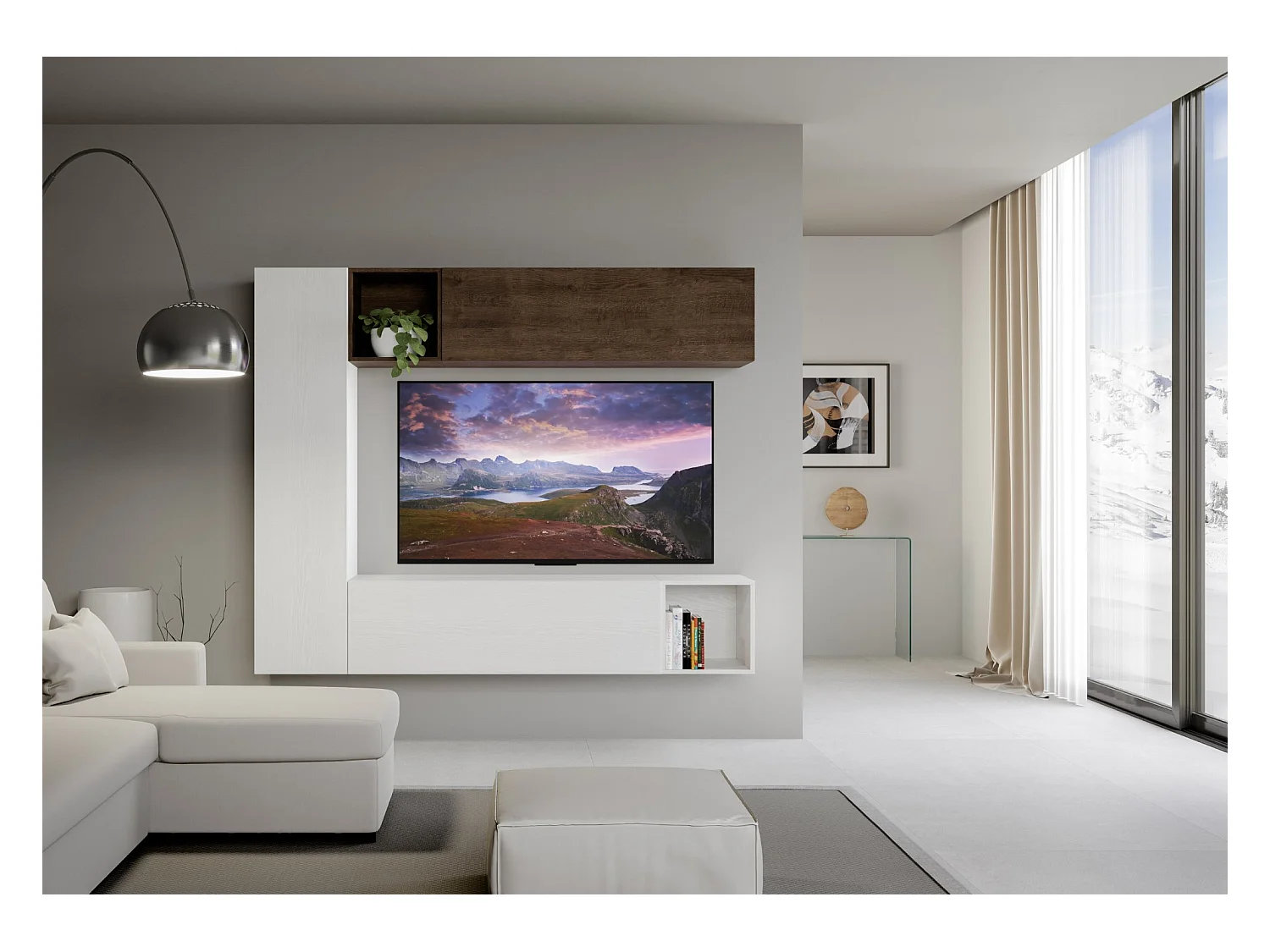 Conjuntos de Muebles de Salón A114 L.214 H.173,6 P.39.5