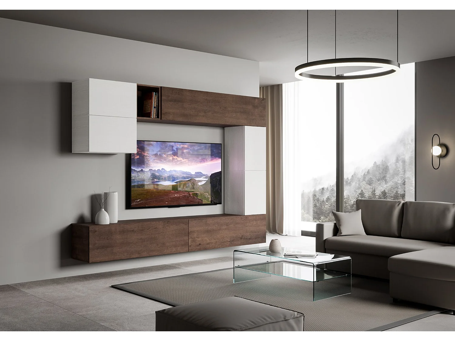 Composition murale salon A15 L.268 H.200 P.39.2