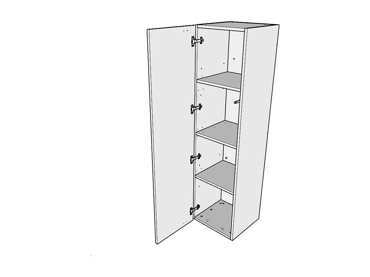 Elément mural vertical L.40 H.153.6 P.39.2 gauche-droite Noyer