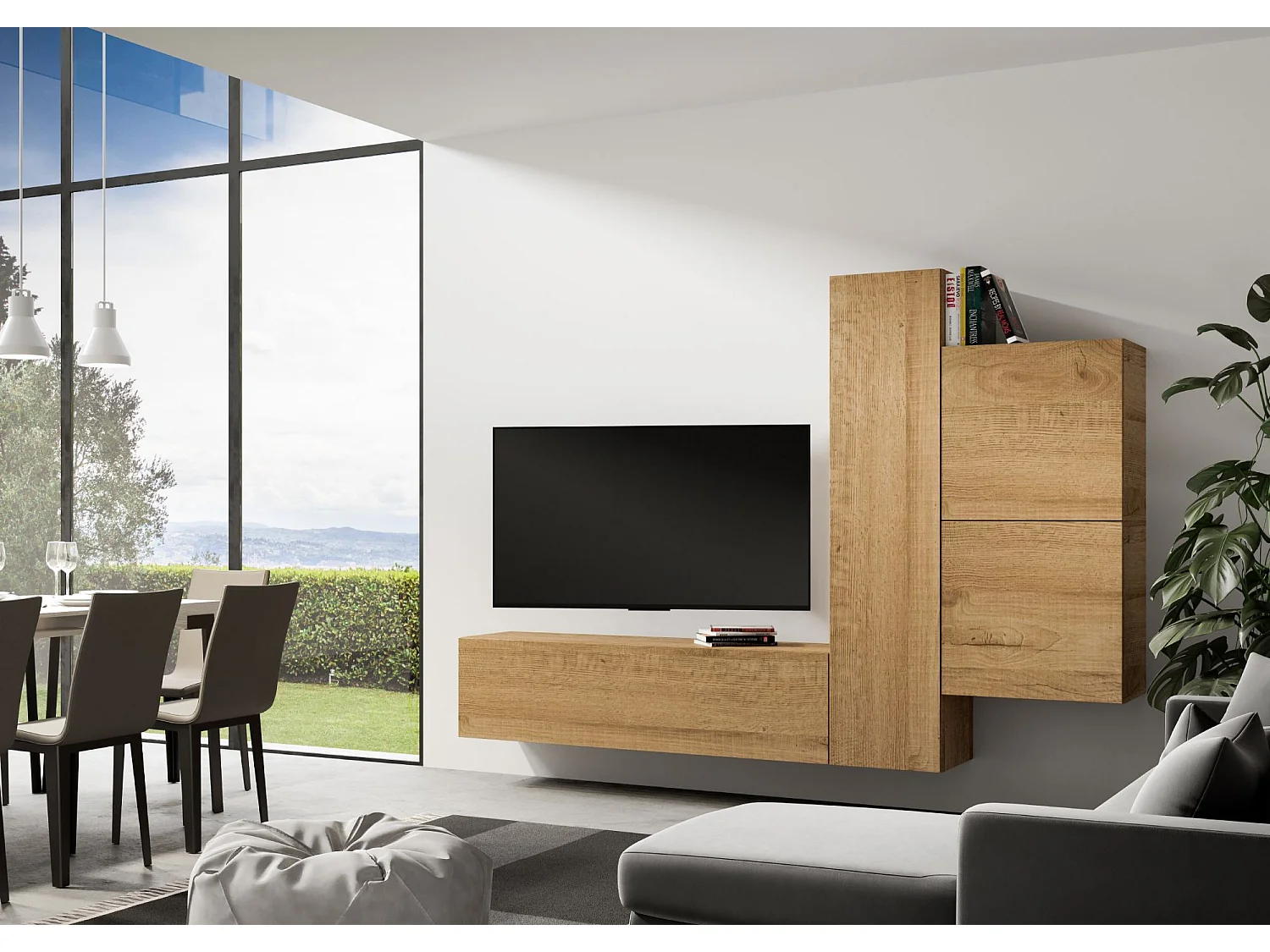 Composição da parede da sala A112 L.254 H.173.6 P.39.2