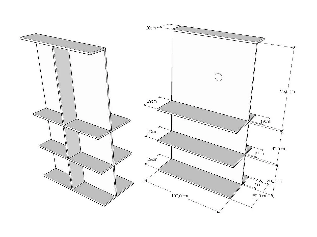 Stojak pod TV B Loki antracyt szpatułka