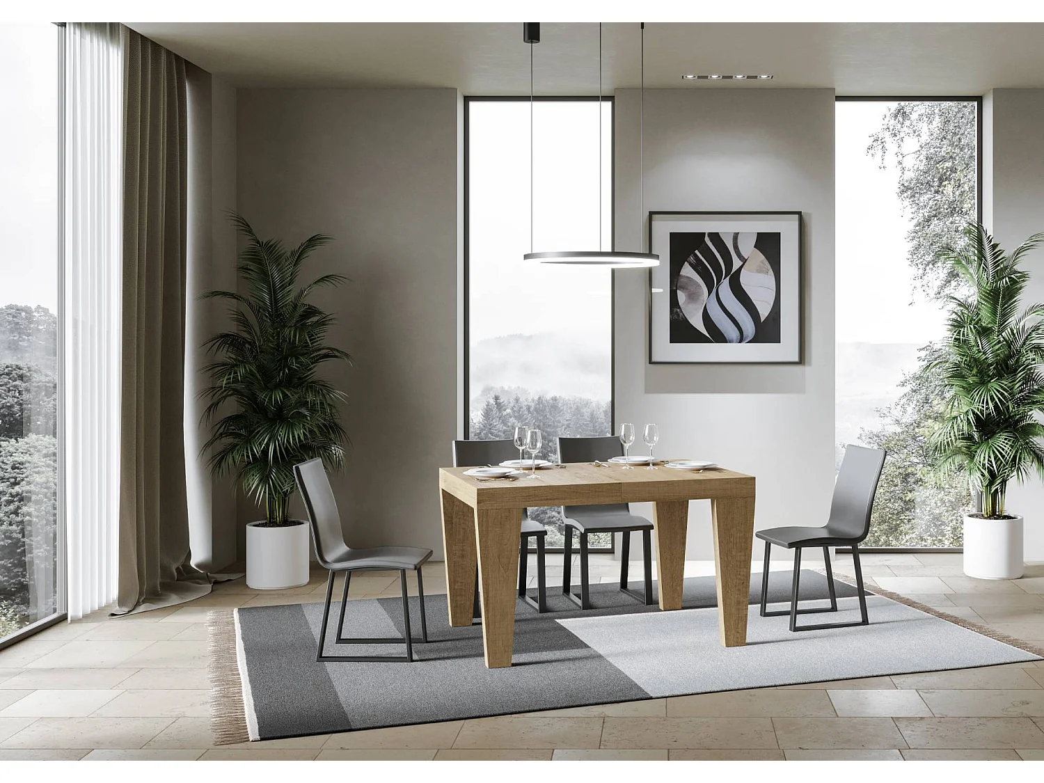 Udtræksbord 90x140/244 cm Spimbo Eg Natur
