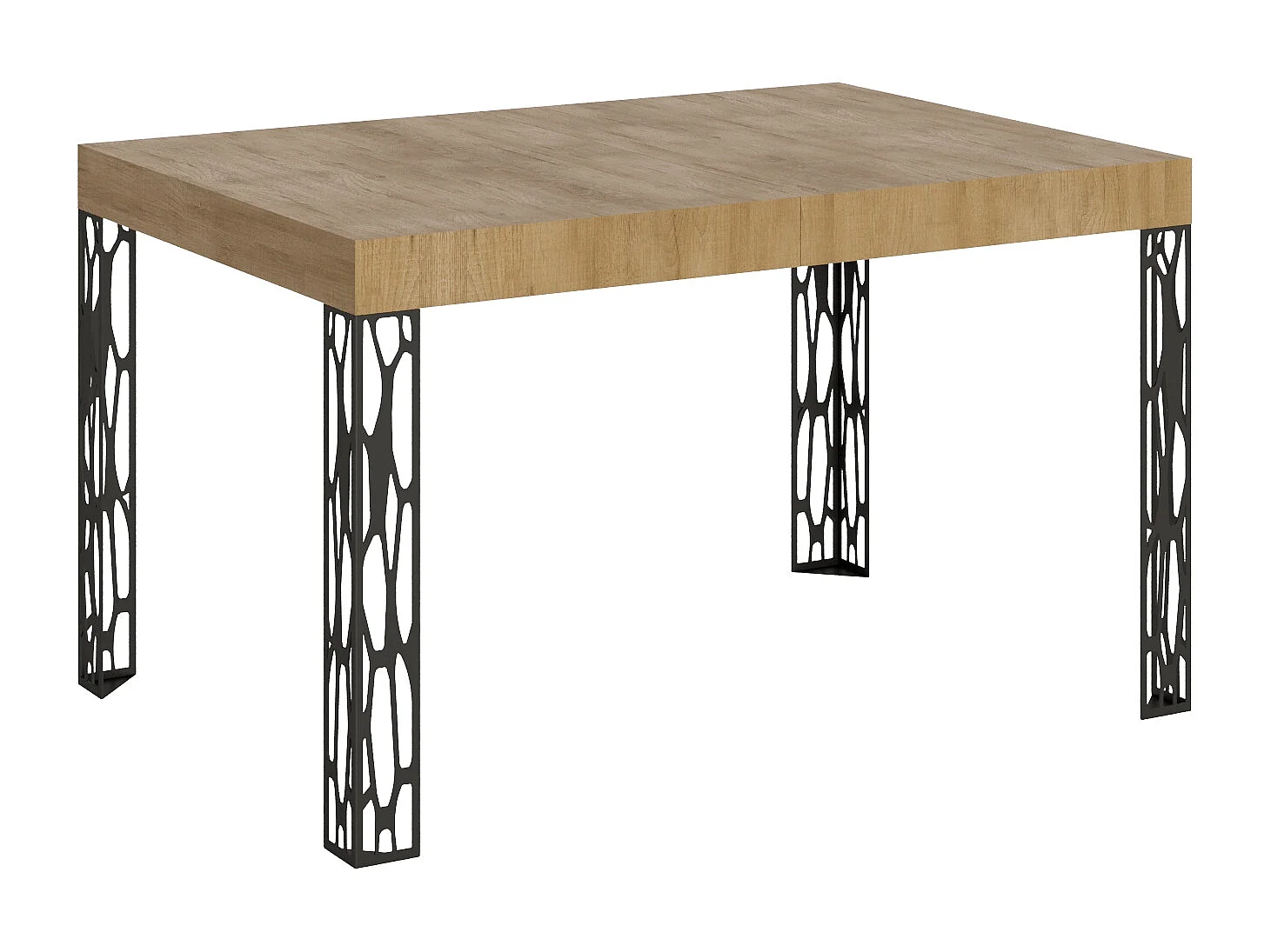 Mesa extensible 90x120/224 cm Ghibli Roble Natural estructura Antracita