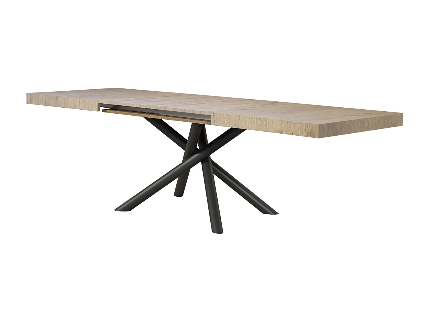 Table extensible 90x160/264 cm Famas Premium Chêne Nature cadre Anthracite