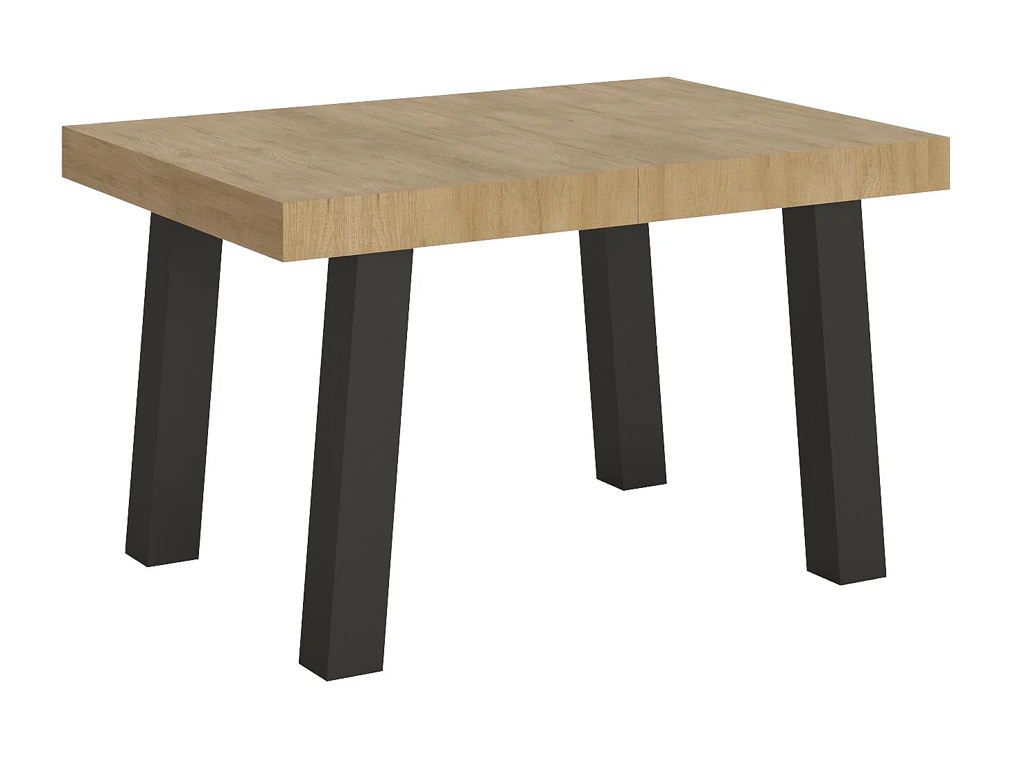 Table extensible 90x140/244 cm Bridge Chêne Nature cadre Anthracite