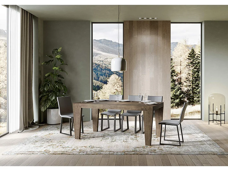 Mesa de jantar extensível 180/284x90 cm Spimbo Premium nogueira