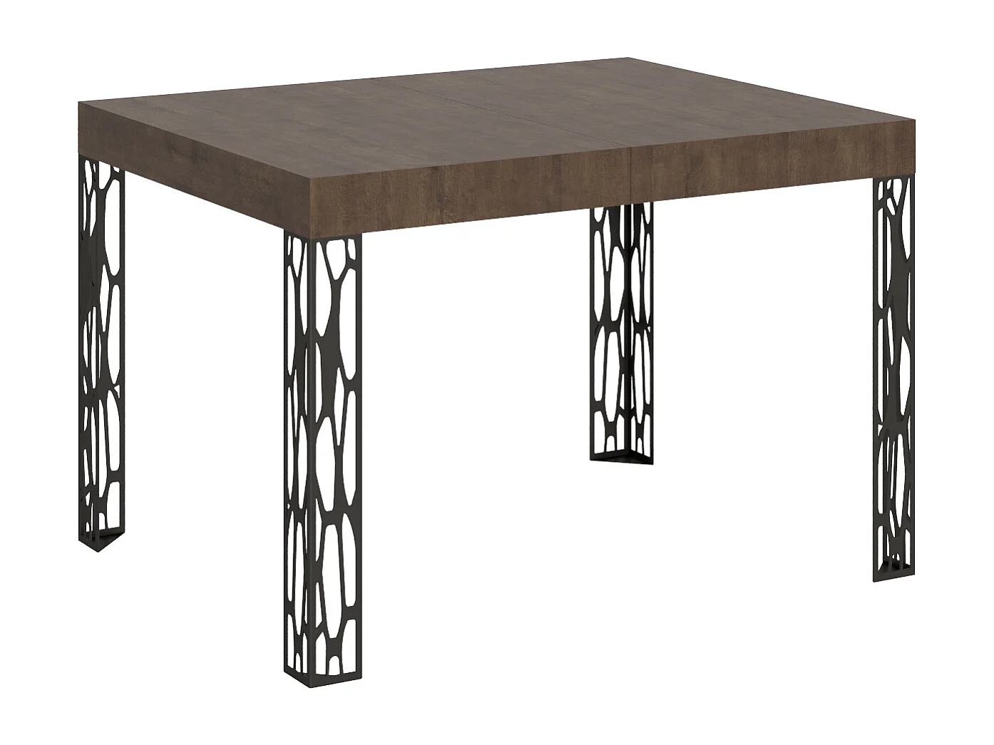 Table extensible 70x110/194 cm Ghibli Noyer cadre Anthracite