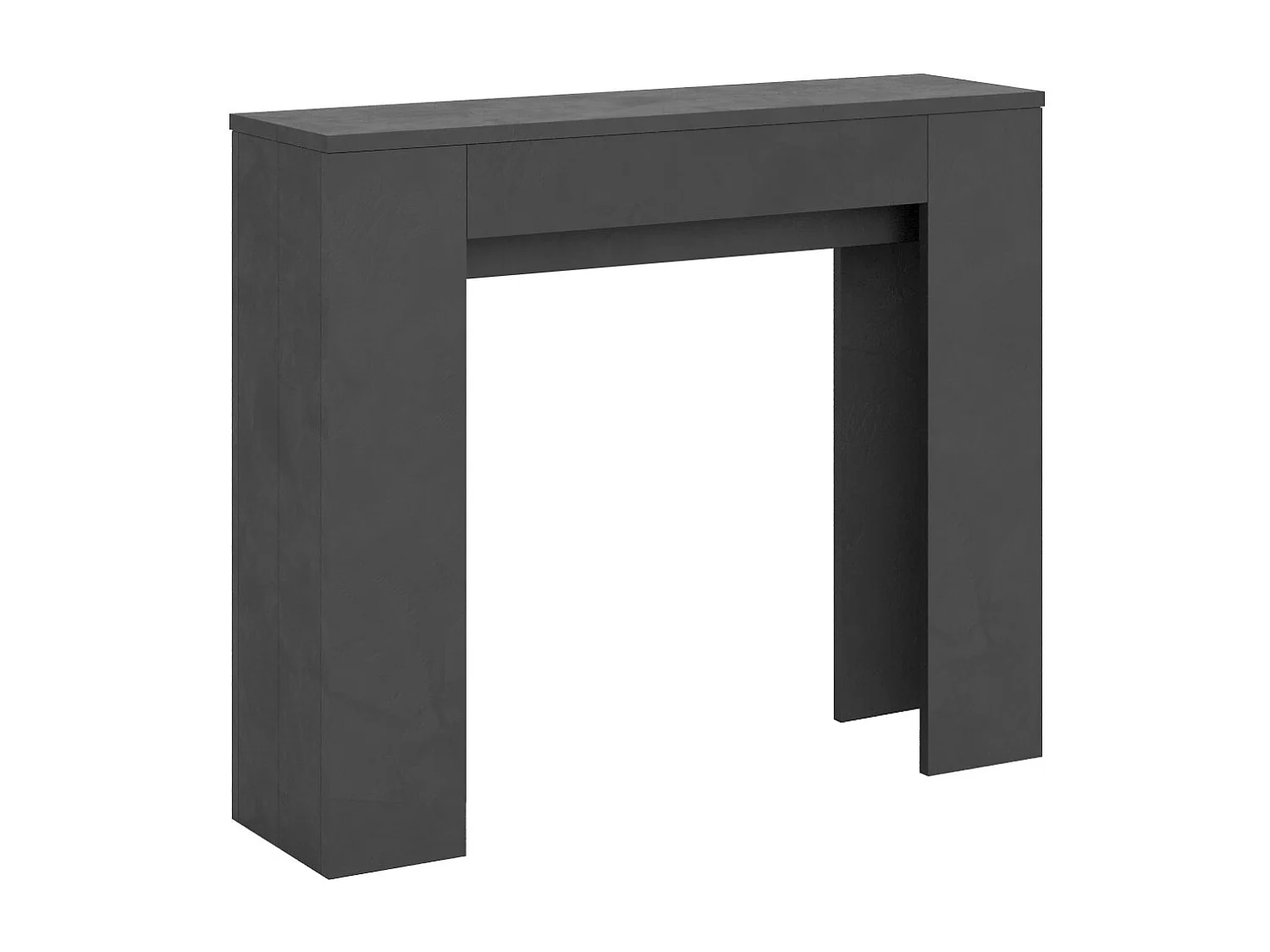 Consola extensible 90x25/181 cm Slick antracita espatulado