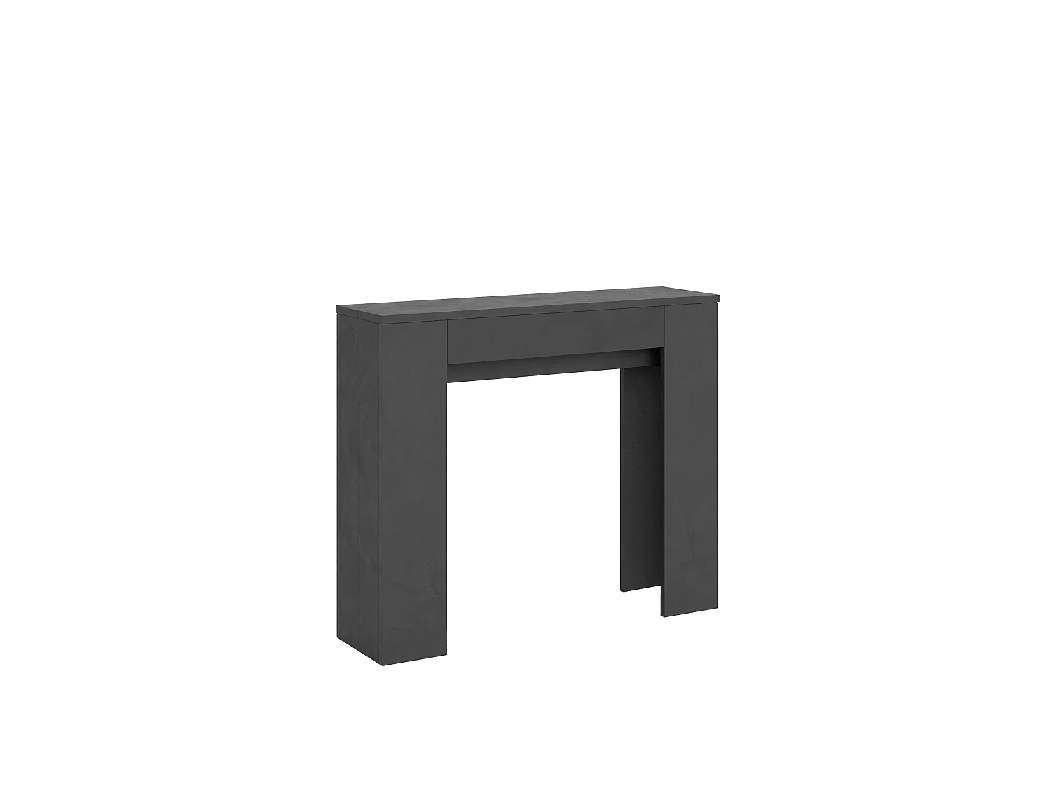 Console Extensible 90x25/181 cm Slick anthracite spatulé