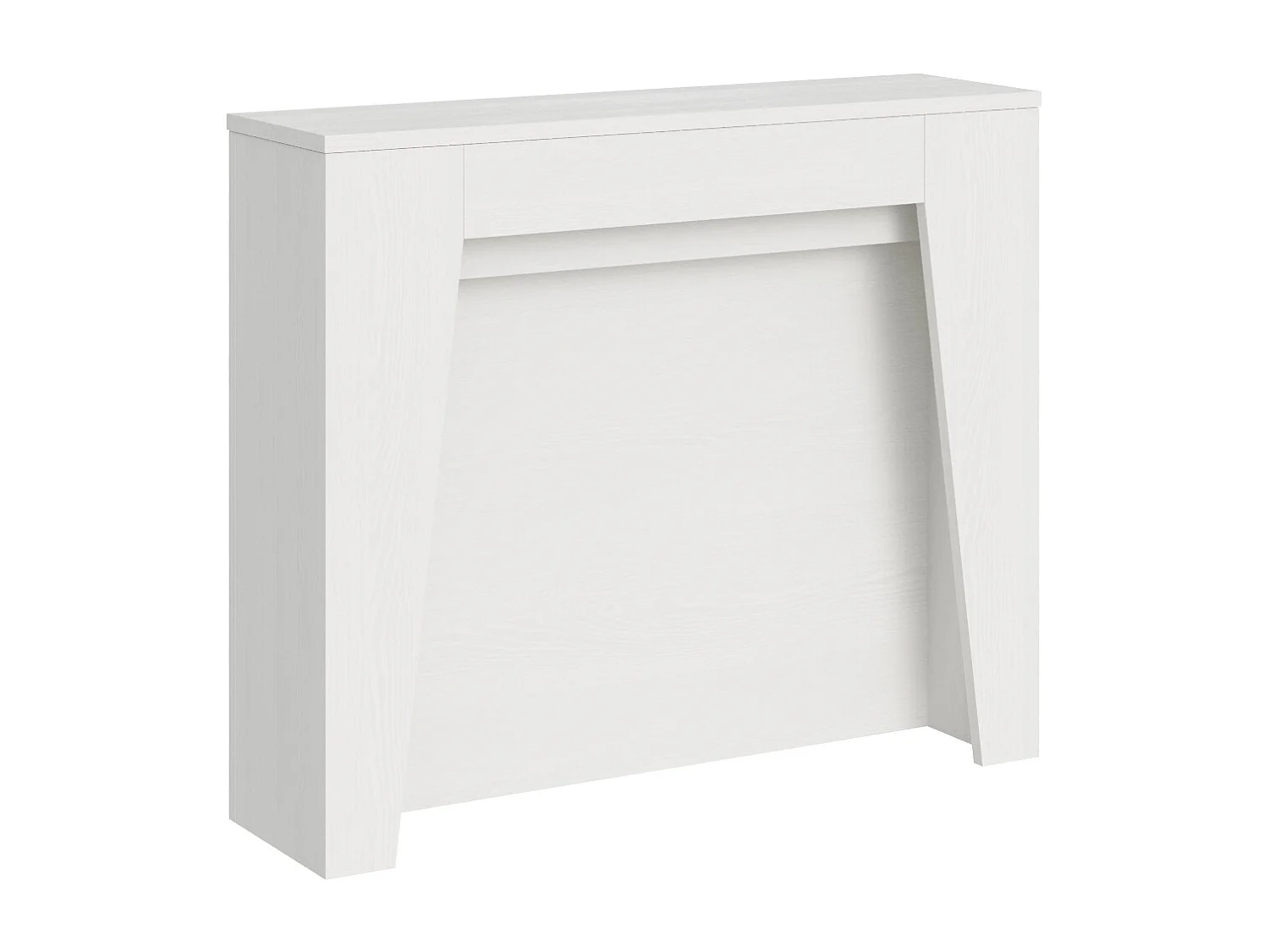 Ausziehbare Konsole 90x25/211 cm Anea White Ash