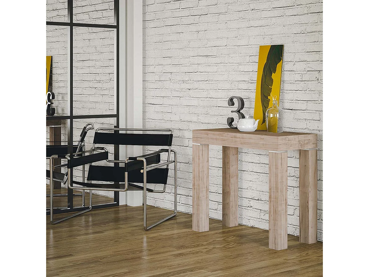 Console Extensible 90x40/300 cm Mixer Chêne Nature