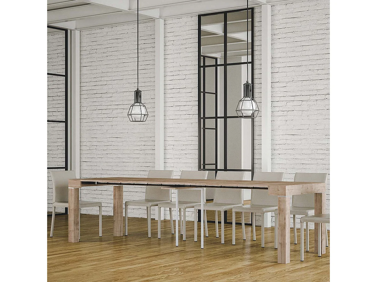 Console Extensible 90x40/300 cm Mixer Chêne Nature