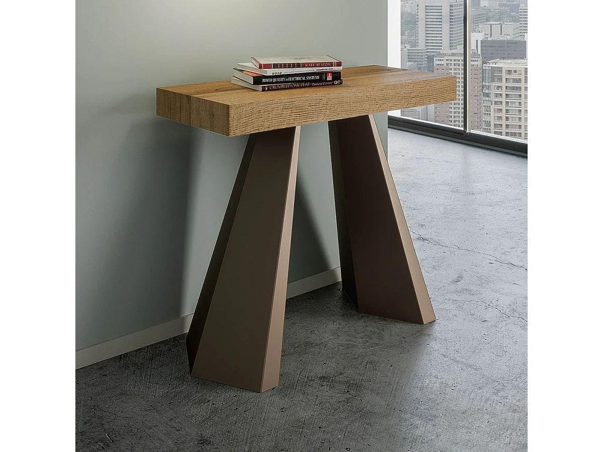 Mesa de console extensível 90x40/290 cm Diamante Premium Stained Fir Bear frame