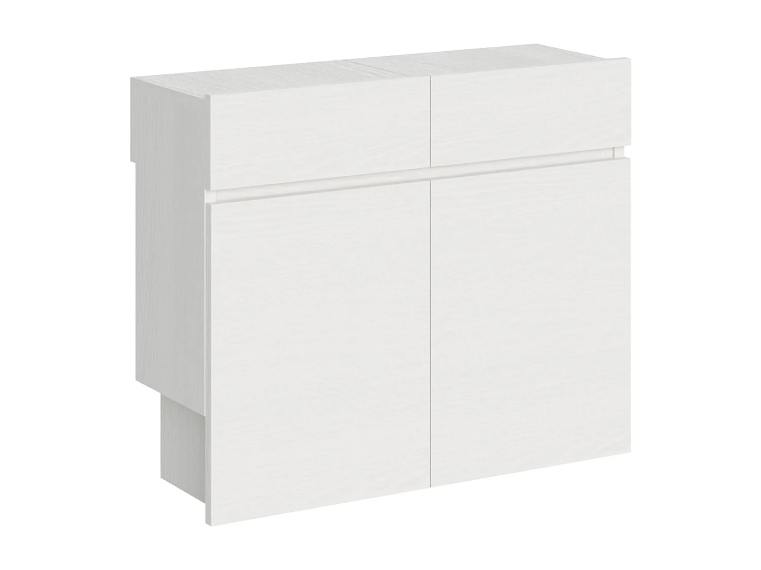 Bancs inférieur et supérieur extensible 26x72/300 cm Evolve frêne blanc rallonges internes