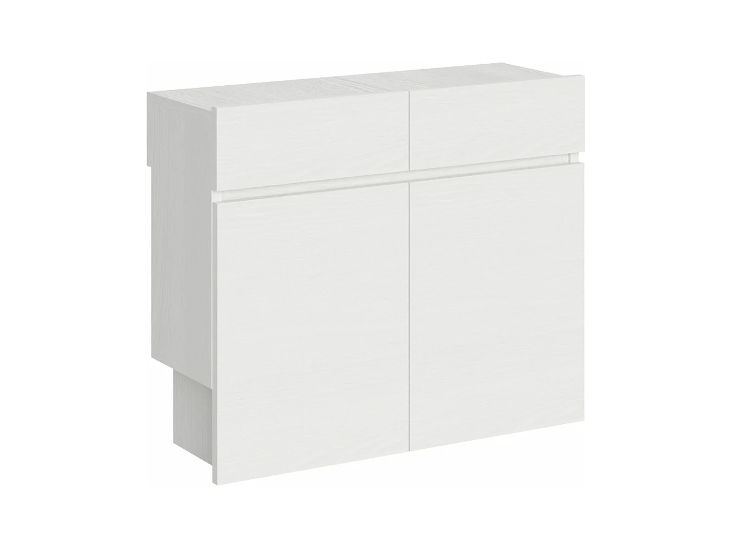 Untere und obere ausziehbare Bänke 72x26/300 cm Evolve White Ash