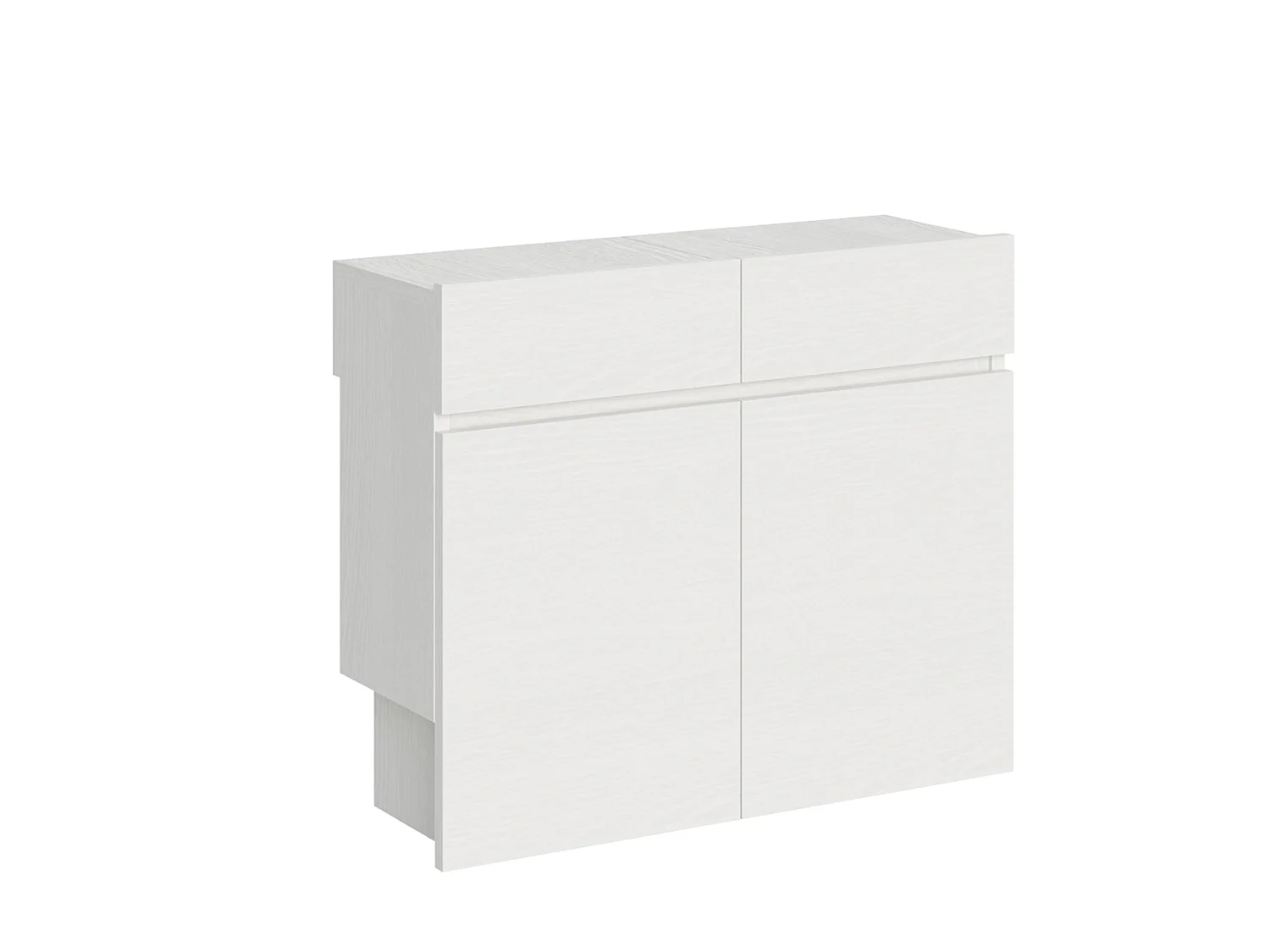 Ławki dolne i górne rozkładane 26x72/300 cm Evolve Frassino biała wewnętrzne przedłużenia