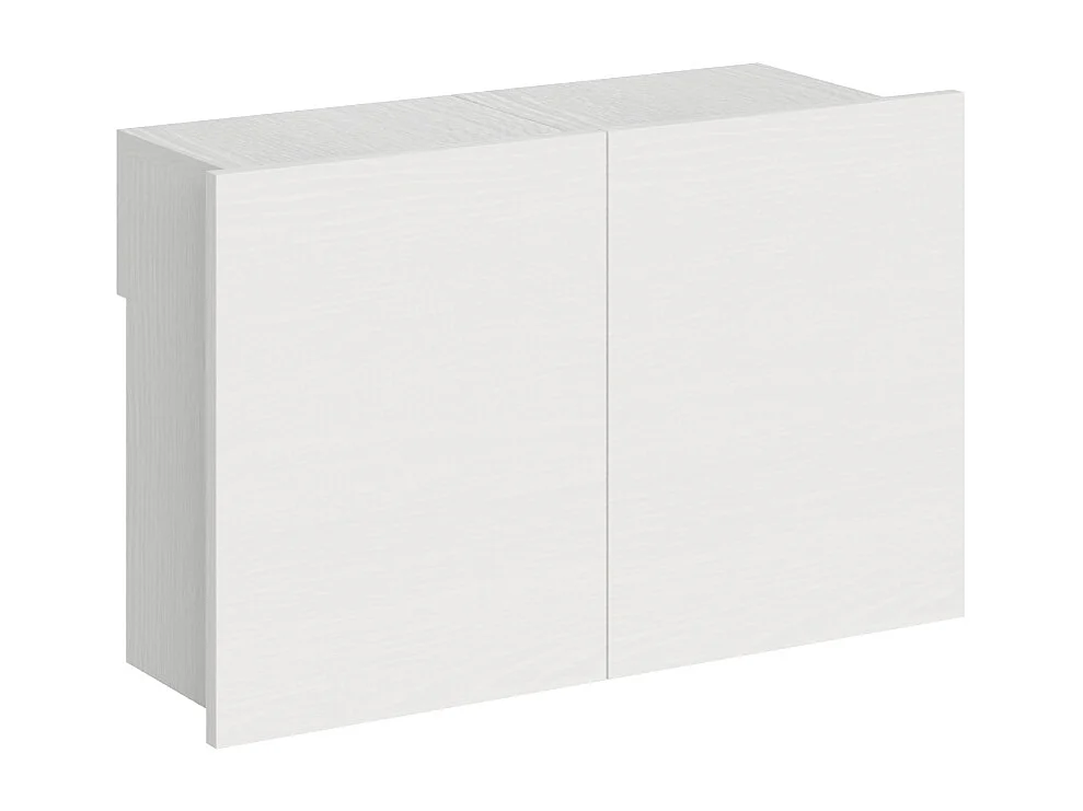 Uitschuifbare onderste zitbank 26x72/300 cm Evolve eiken wit interne verlengstukken