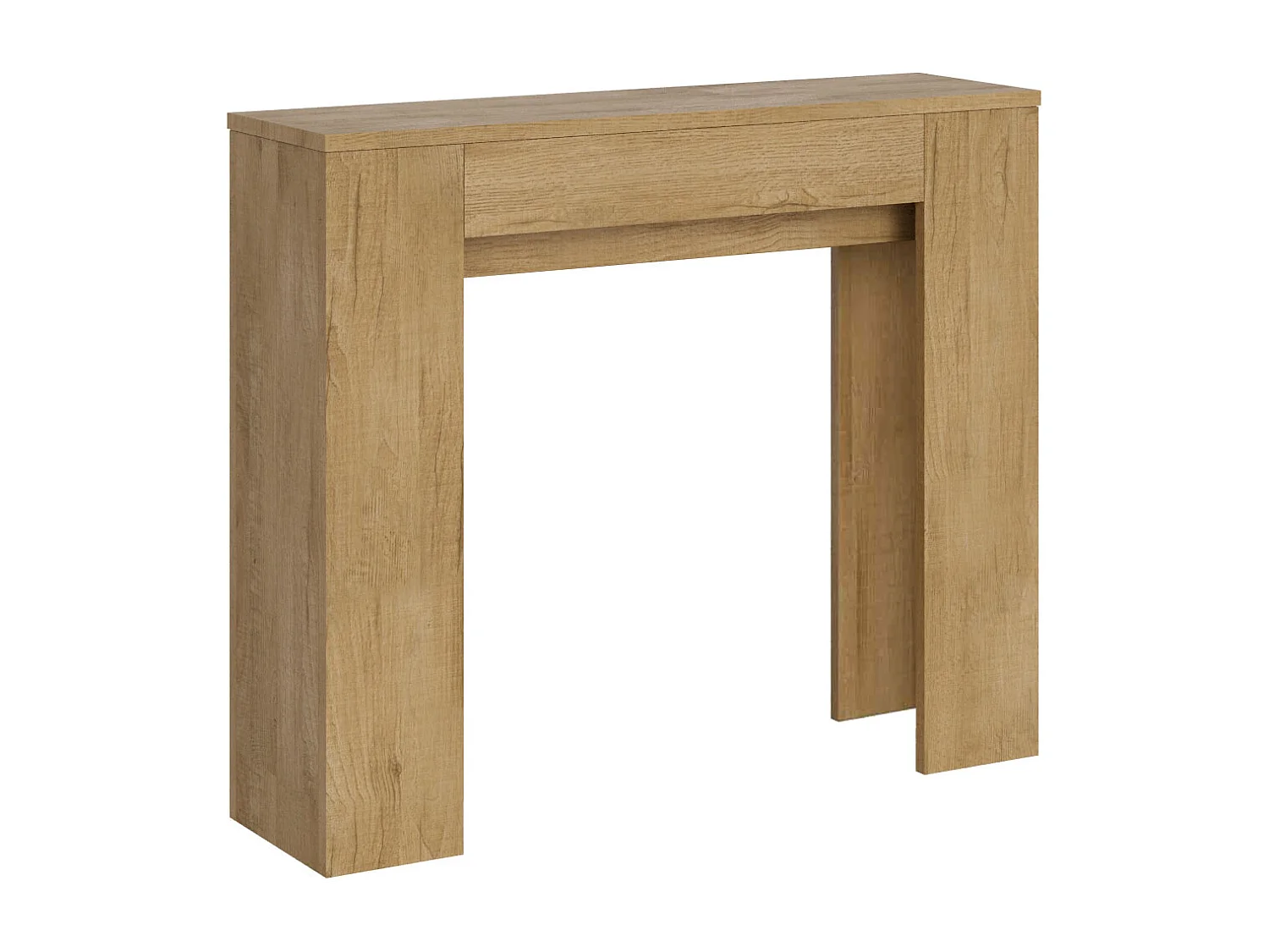 Ausziehbarer Konsolentisch 90x25/181 cm Slick Eiche Natur