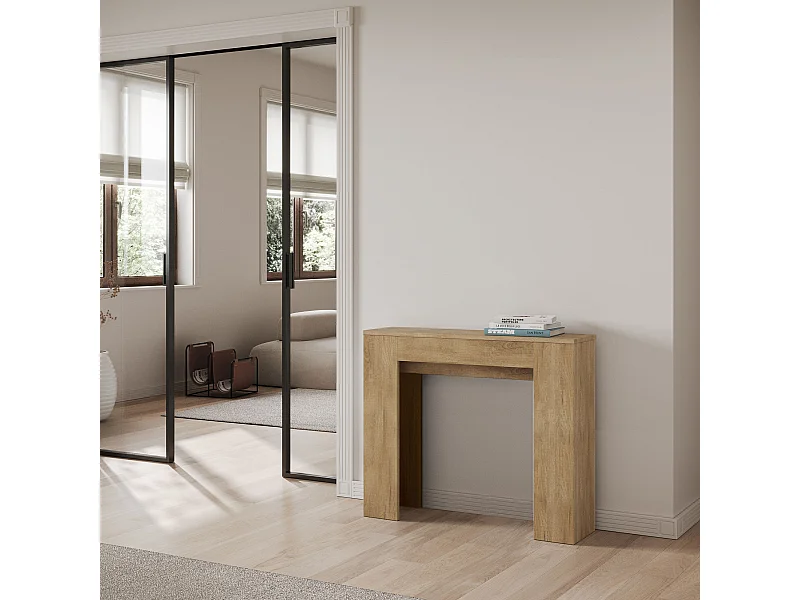 Konsola rozkładana 90x25/181 cm Slick Dąb naturalny