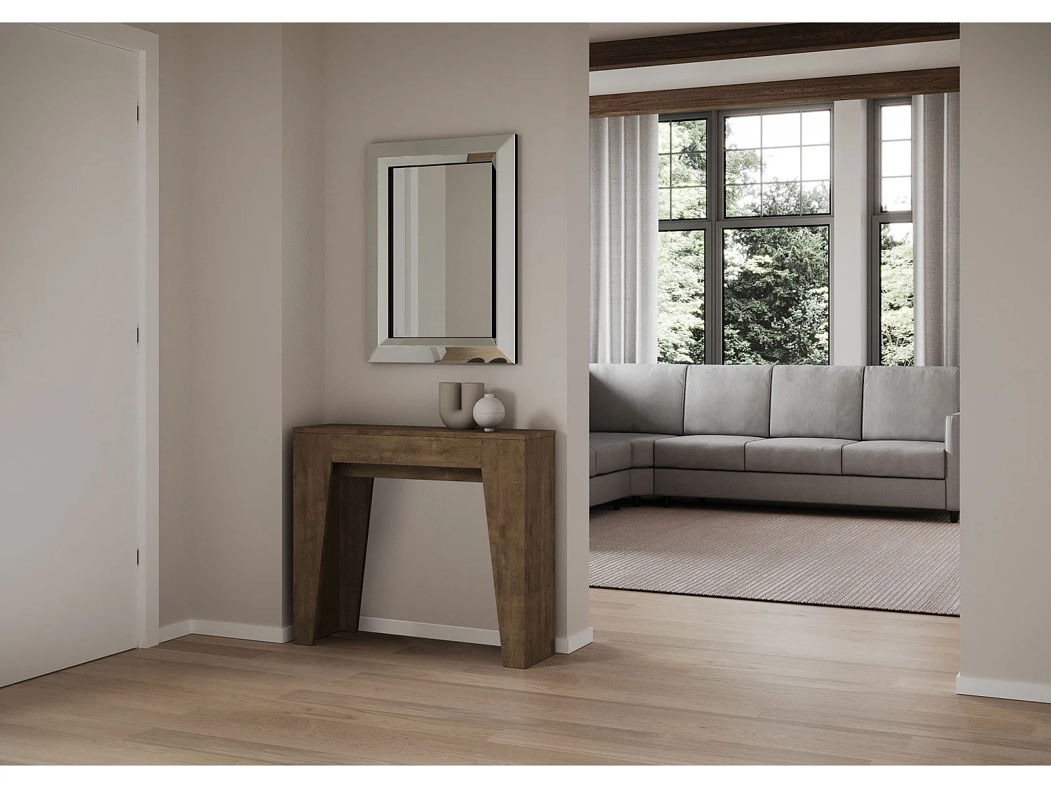 Console Extensible 90x25/181 cm Narrow noyer