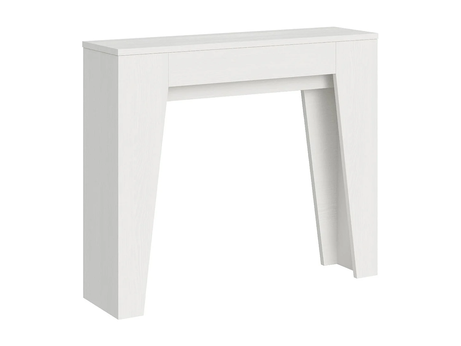 Uitschuifbare sidetable 90x25/181 cm Narrow eiken wit