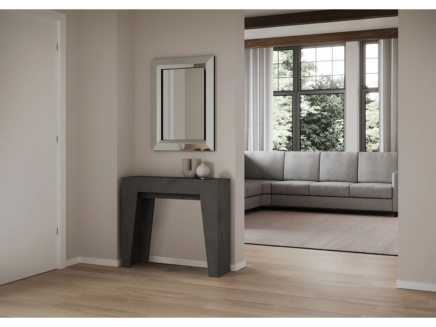 Console Extensible 90x25/181 cm Narrow anthracite spatulé